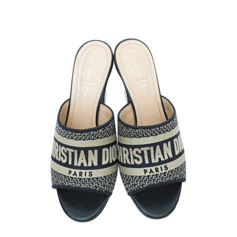 dior - dway embroidered cotton mule
